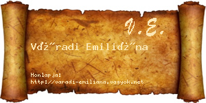 Váradi Emiliána névjegykártya